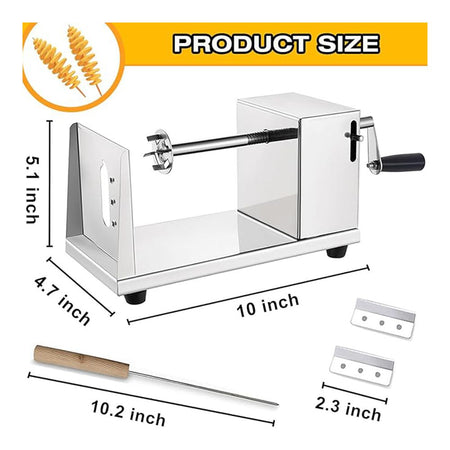 AJF Stainless Steel Potato Spiral Cutting Machine - Image 2