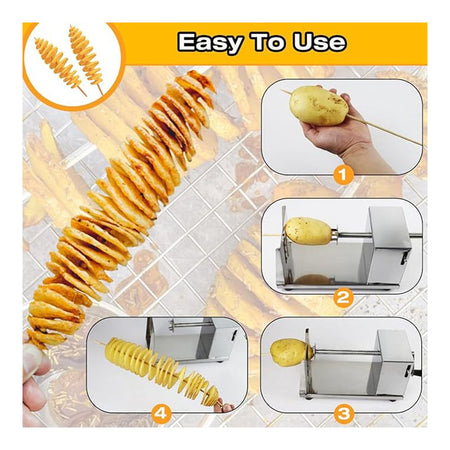 AJF Stainless Steel Potato Spiral Cutting Machine - Image 3