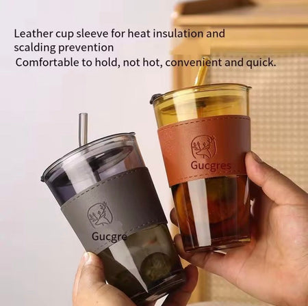 Aesthetic Glass Coffee Cup - Image 2