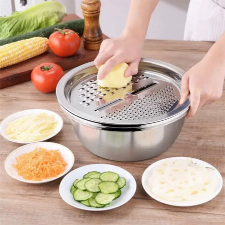 Stainless Steel 3 in 1 Colanders Basin - image 1