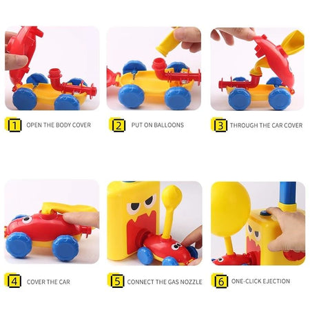 Air Powered Hand Push Balloon Car