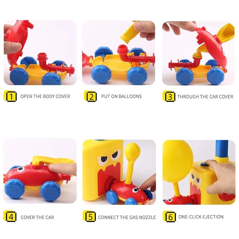 Air Powered Hand Push Balloon Car