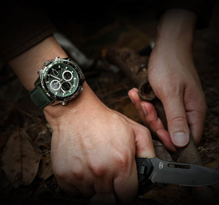 Overfly 9197 Naviforce Analog-Digital Dual Time Chronograph Watch image 15