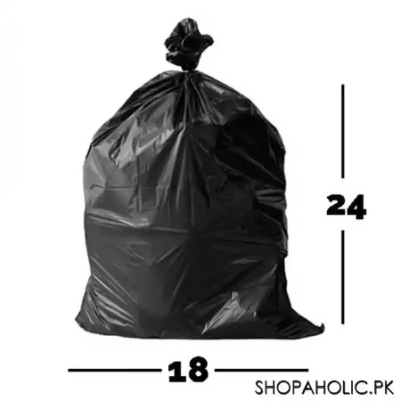 15/22/35 pcs black garbage bag roll image2