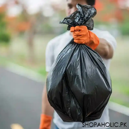 15/22/35 pcs black garbage bag roll image4
