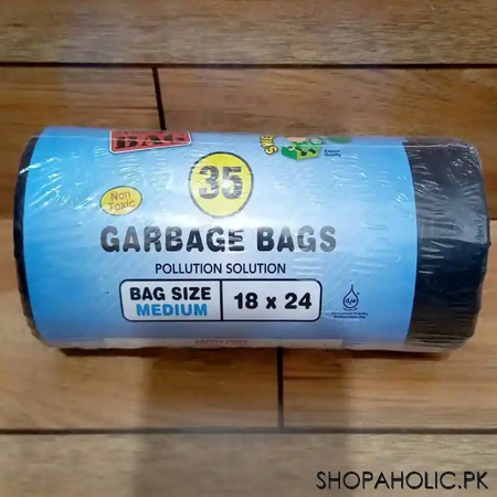 15/22/35 pcs black garbage bag roll image6
