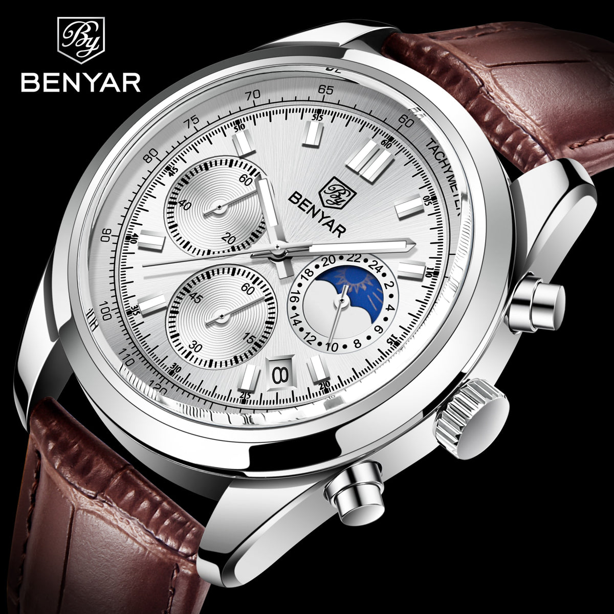 Benyar BY-5193 Mond Gesicht Chronograph Series Main Image