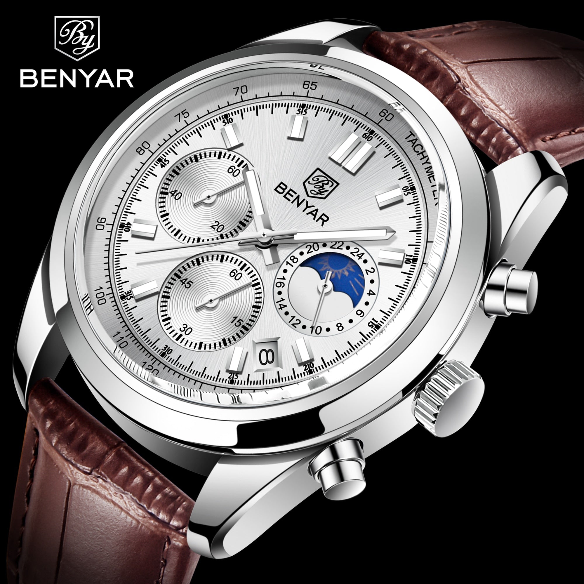 Benyar BY-5193 Mond Gesicht Chronograph Series main image