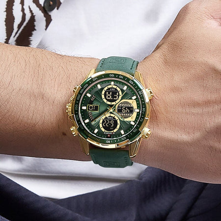 Overfly 9197 Naviforce Analog-Digital Dual Time Chronograph Watch image 4