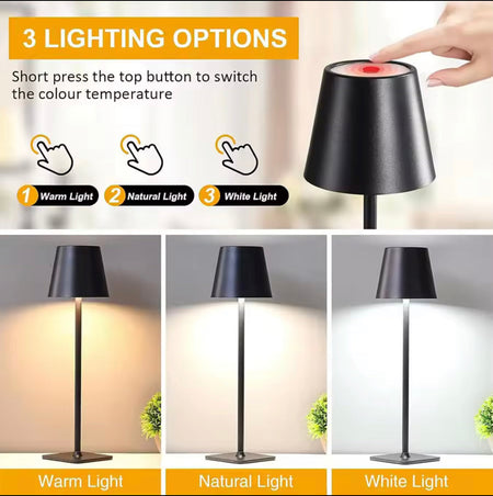metallic touch control led lamp image 4