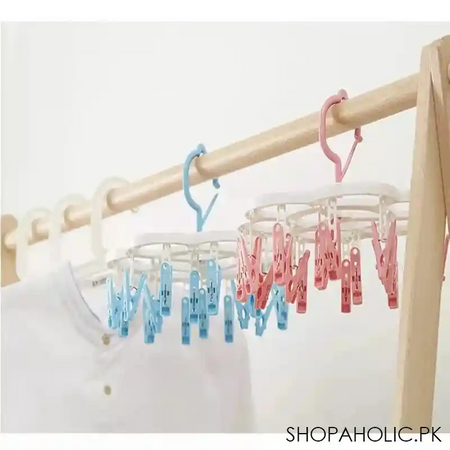 16 clips flower shape clothes hanger image4