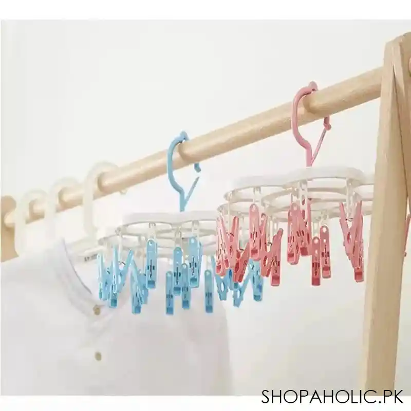 16 clips flower shape clothes hanger image4