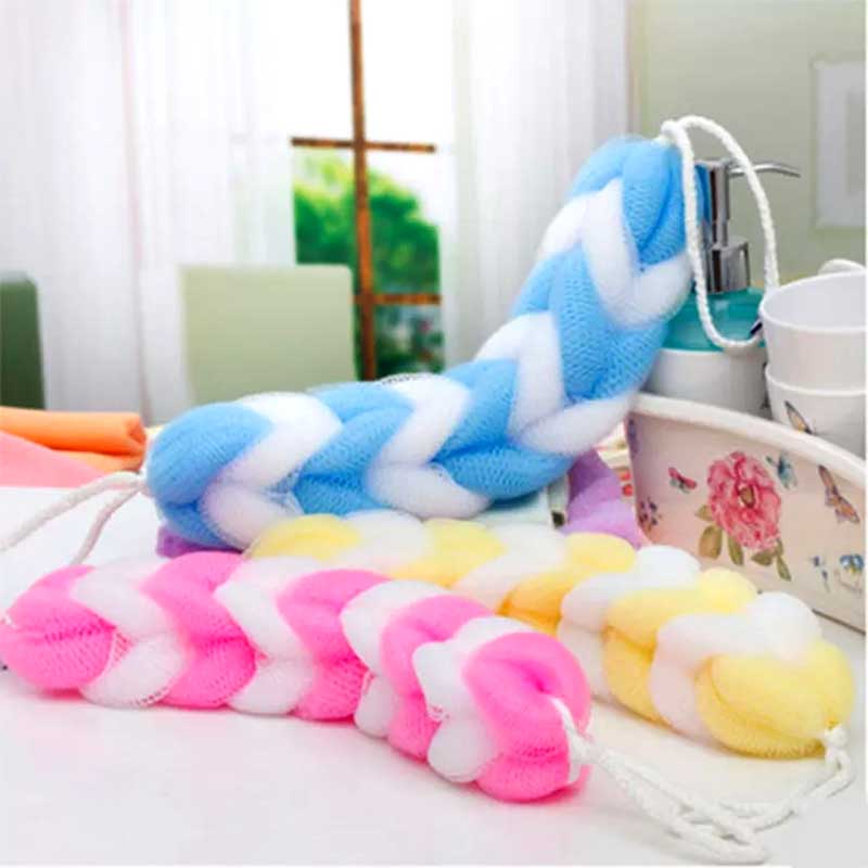 Long Loofah Sponge Bath Belt for Body Care Shower image 2