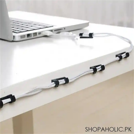 16pcs big size self adhesive crystal design cable clips organizer desk mouse cable wire holder image3