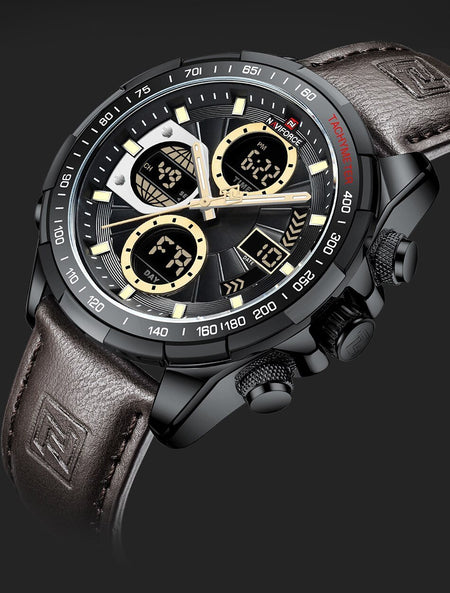 Overfly 9197 Naviforce Analog-Digital Dual Time Chronograph Watch image 3