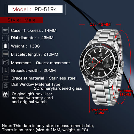 Benyar BY-5194 Progressive Chronograph Edition Image 5