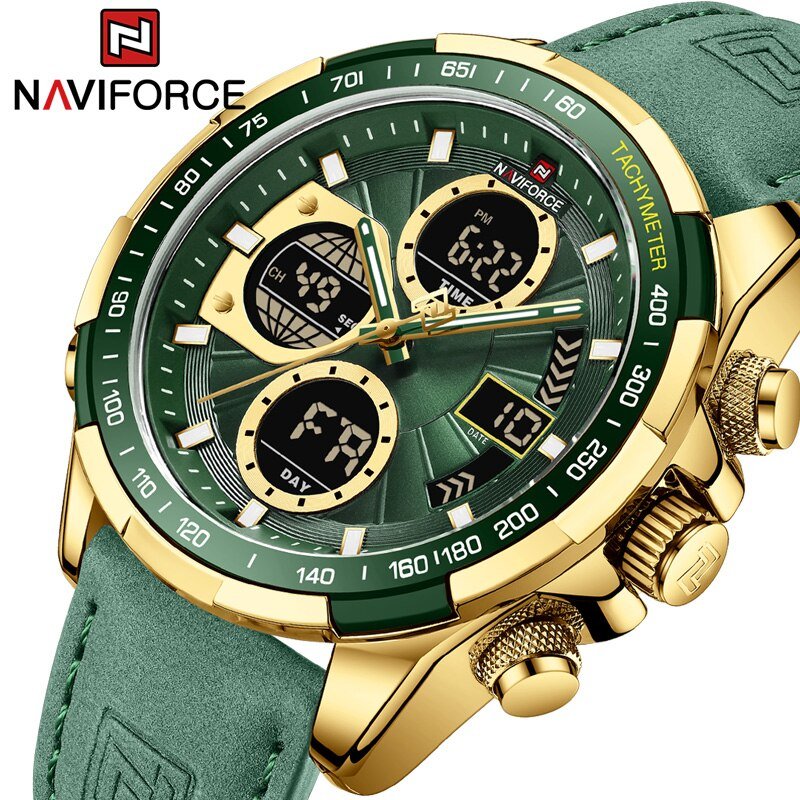 Overfly 9197 Naviforce Analog-Digital Dual Time Chronograph Watch main image