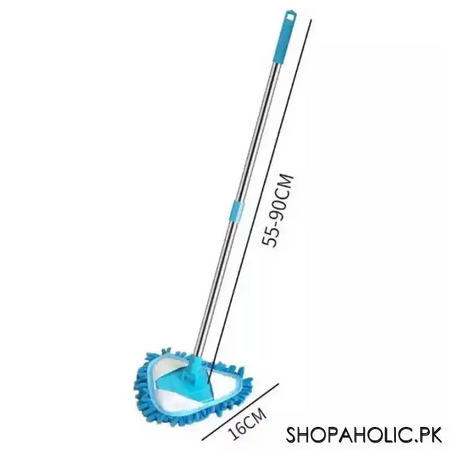 180 degree rotatable microfiber extendable triangular mop image2