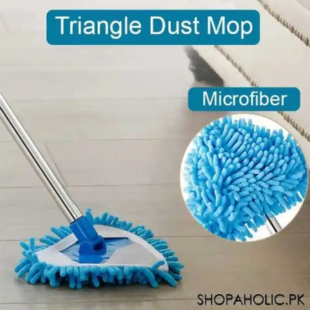 180 degree rotatable microfiber extendable triangular mop main image