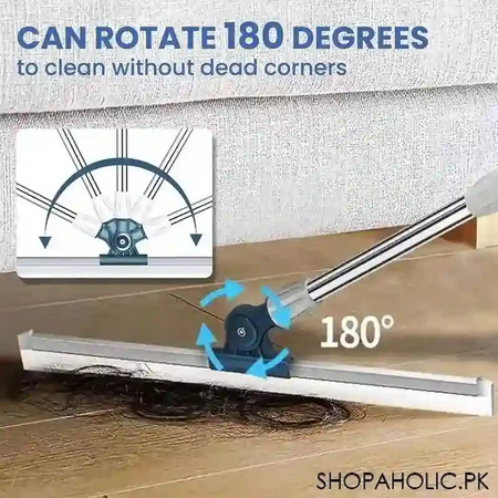 180 degree rotation silicone floor wiper with adjustable handle main image