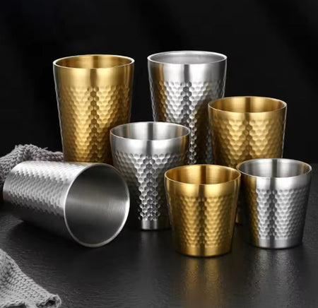 stainless steel hammered texture glass image 5