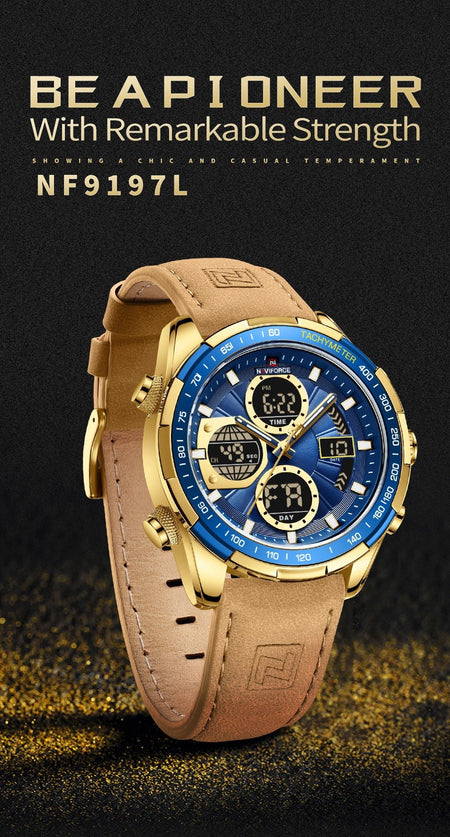 Overfly 9197 Naviforce Analog-Digital Dual Time Chronograph Watch image 2