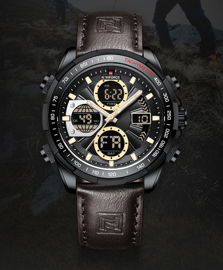 Overfly 9197 Naviforce Analog-Digital Dual Time Chronograph Watch image 5