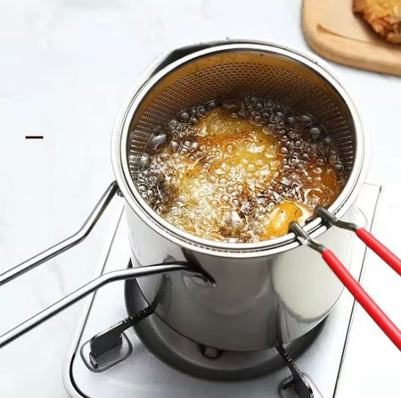 Stainless Steel Deep Fryer With Frying Basket - image 2