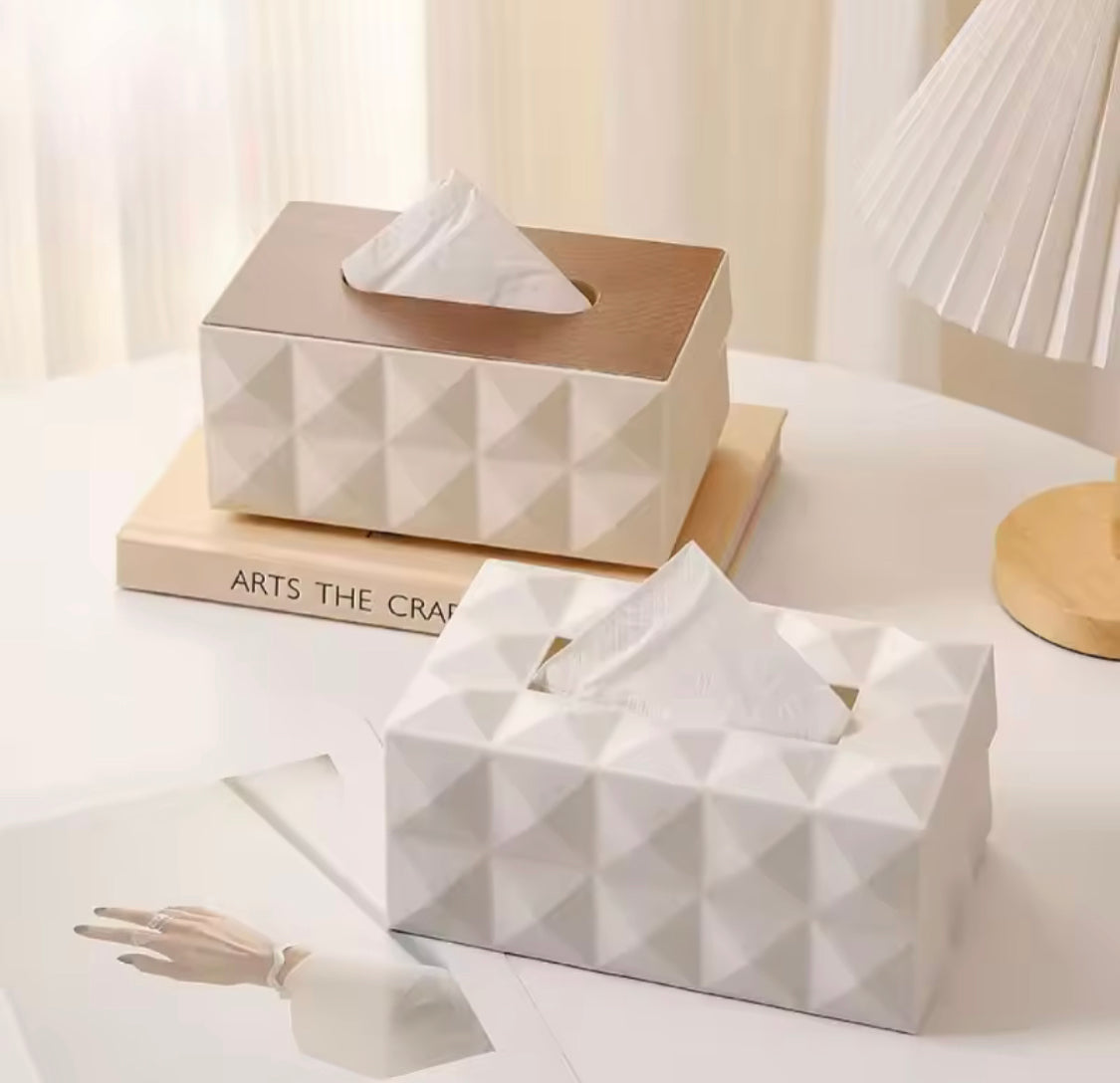 luxury geometric tissue box holder image 2