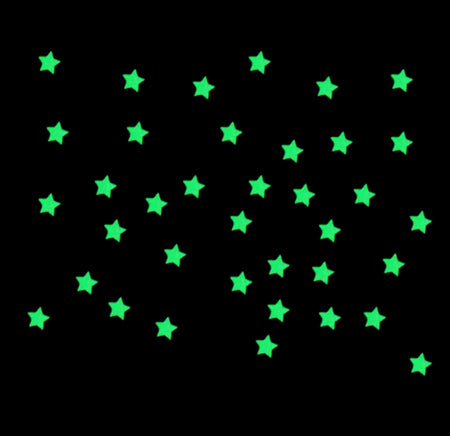 Set of 100 Fluorescents Star Stickers - image 3