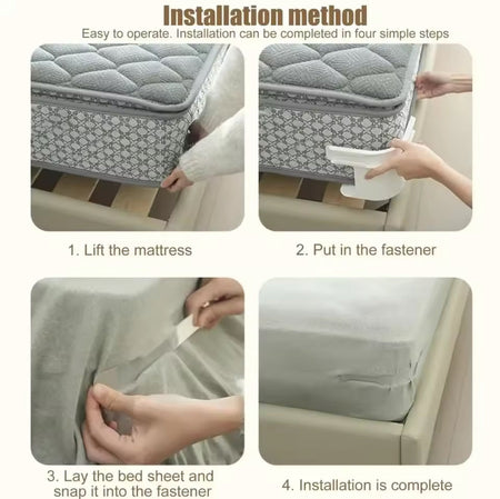 4 pcs heavy duty bed sheet corner clips image 2