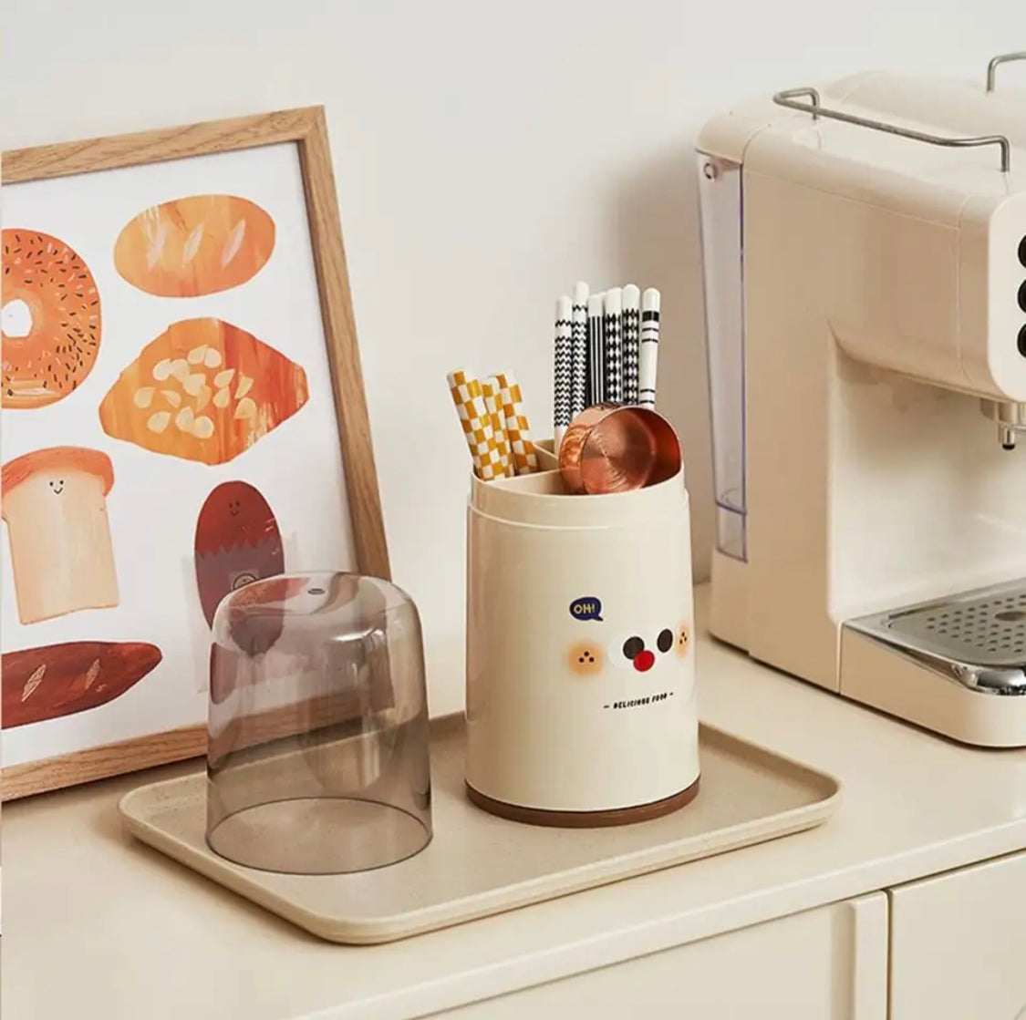 Plastic Round Cutlery Storage Organizer - image 1
