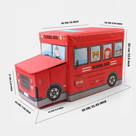 Foldable School Bus Storage Box Organizer