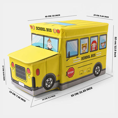 Foldable School Bus Storage Box Organizer