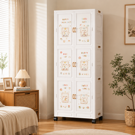 Large Kids Clothes Storage Wardrobe Cabinet - DM-9