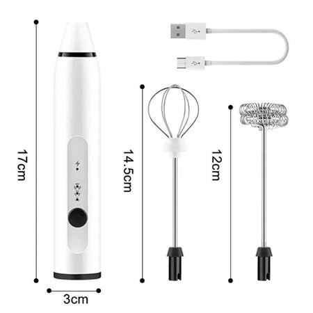 2 in 1 Rechargeable Handheld High Speed Coffee & Egg Beater