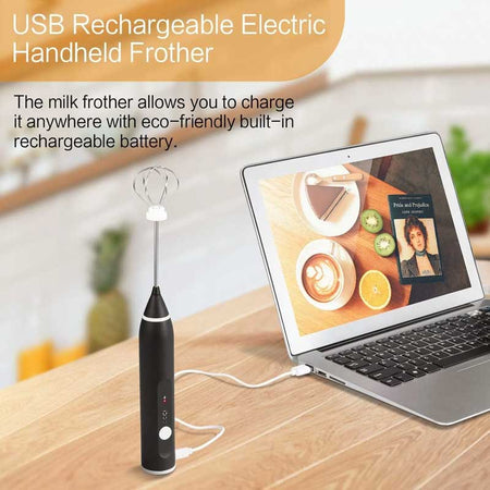 2 in 1 Rechargeable Handheld High Speed Coffee & Egg Beater