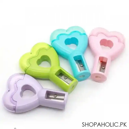 2 in 1 lovely heart shape sharpener with eraser image4