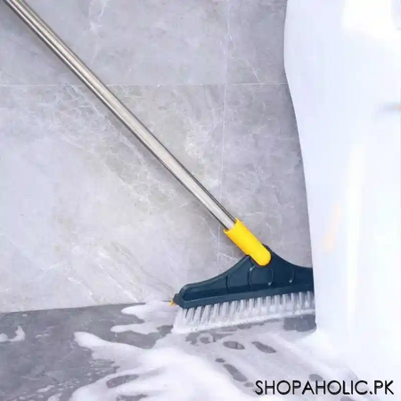 2 in 1 magic broom floor cleaning scrub brush with wiper image3