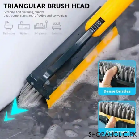 2 in 1 magic broom floor cleaning scrub brush with wiper image5
