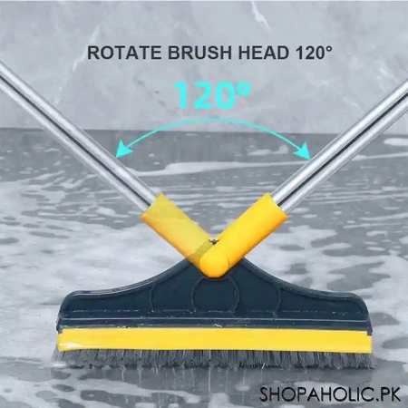 2 in 1 magic broom floor cleaning scrub brush with wiper image6