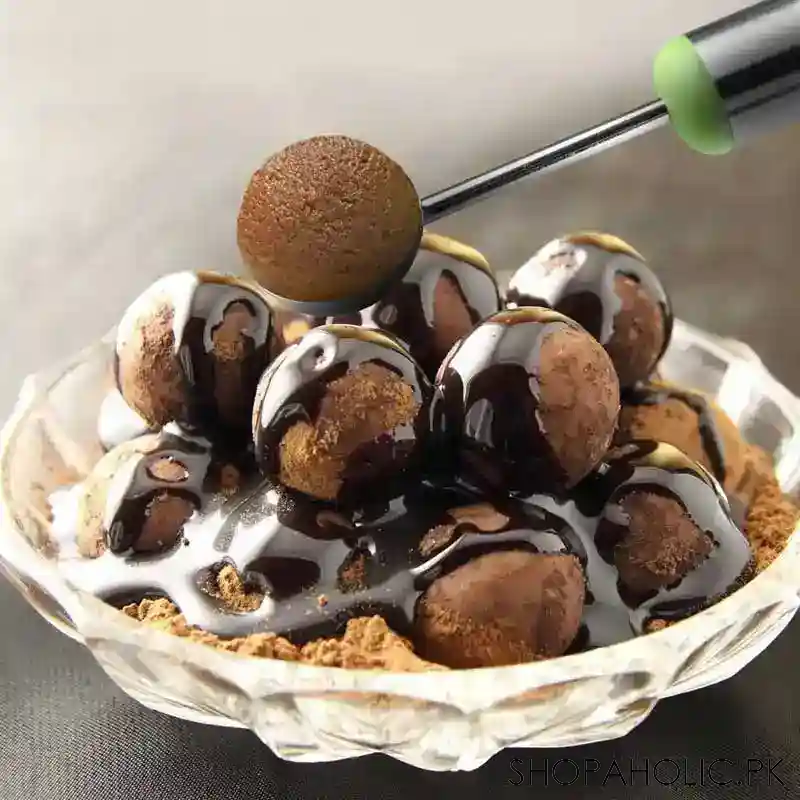 2 in 1 melon baller scoop and carving cutter knife spoon image3