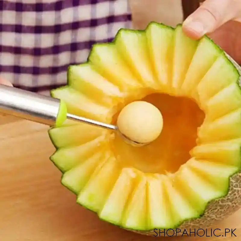2 in 1 melon baller scoop and carving cutter knife spoon image7