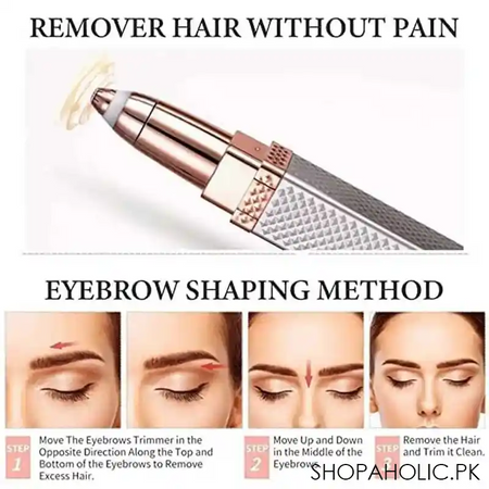 2 in 1 rechargeable facial and eyebrow hair remover for women image4
