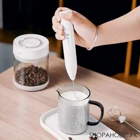 2 in 1 rechargeable handheld high speed coffee & egg beater image2