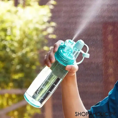 2 in 1 sports spray water drinking bottle 600ml image3