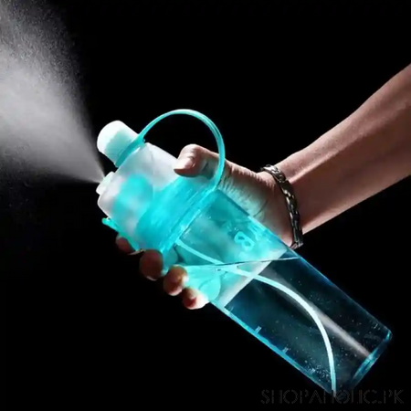 2 in 1 sports spray water drinking bottle 600ml image5
