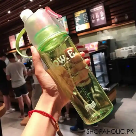 2 in 1 sports spray water drinking bottle 600ml image6