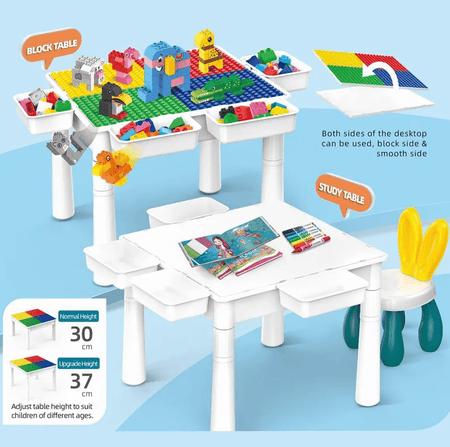 2-in-1 Creative Building Blocks Table (102 Pcs)