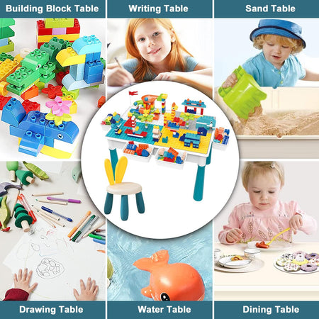 2-in-1 Creative Building Blocks Table (102 Pcs)
